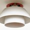 Mid-Century White and Orange Metal Ceiling Lamp by Poul Henningsen for Louis Poulsen, 1960s, Image 3