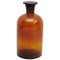 Mid-19th Century Amber Apothecary Glass Bottle with Lid, Image 1