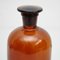 Mid-19th Century Amber Apothecary Glass Bottle with Lid 3