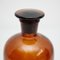 Mid-19th Century Amber Apothecary Glass Bottle with Lid 4