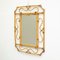 Mid-Century Bamboo Rattan Handcrafted French Mirror, 1960s, Image 2