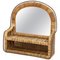 Mid-Century Modern Mirror Handcrafted in Rattan, French Riviera, 1960s 1