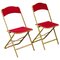 Antique French Folding Theater Chairs, 1960s, Set of 2 1