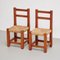 Wood and Rattan Children Chairs, 1960s, Set of 2 2