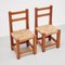 Chaises pour Enfant en Bois et Rotin, 1960s, Set de 2 3