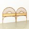 Bamboo and Rattan Headboards, 1960s, Set of 2 2