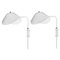 Mid-Century Modern White Anthony Wall Lamps by Serge Mouille, Set of 2, Image 1