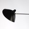 Lámpara de pared negra con tres brazos giratorios rectos de Serge Mouille, Imagen 4