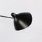 Black Wall Lamp with Three Rotating Straight Arms by Serge Mouille, Image 5