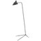 by Serge Mouille Mid-Century Modern Black One-Arm Standing Lamp for Indoor 1