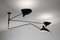 Black Lamp with Two Fixed and One Rotating Curved Arm by Serge Mouille 2