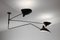 Black Lamp with Two Fixed and One Rotating Curved Arm by Serge Mouille, Image 2