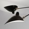 Schwarze Lampe mit zwei festen und einem drehbaren geschwungenen Arm von Serge Mouille 5