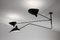 Black Lamp with Two Fixed and One Rotating Curved Arm by Serge Mouille 3