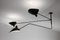Schwarze Lampe mit zwei festen und einem drehbaren geschwungenen Arm von Serge Mouille 3