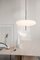 Model 2065 Lamp with White Diffuser, Black Hardware & White Cable by Gino Sarfatti 3