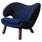 Pelican Chair in Fabric and Wood with Buttons by Finn Juhl 1