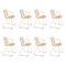 Cobra Wood and Metal Sculptural Chairs by Adolfo Abejon, Set of 8 1