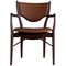 Model 46 Chair in Wood and Leather by Finn Juhl 1