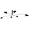 Mid-Century Modern Black Ceiling Lamp with Six Rotating Arms by Serge Mouille, Image 1