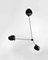 Mid-Century Modern Black Spider Ceiling Lamp with Three Fixed Arms by Serge Mouille 2