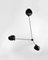 Mid-Century Modern Black Spider Ceiling Lamp with Three Fixed Arms by Serge Mouille, Image 2