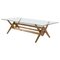 056 Capitol Complex Dining Table in Wood and Glass by Pierre Jeanneret for Cassina, Image 1