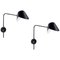 Modern Black Anthony Wall Lamps by Serge Mouille, Set of 2, Image 1