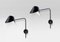 Modern Black Anthony Wall Lamp White Round Fixation Box Set by Serge Mouille, Set of 2, Image 2