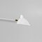 Modern White 2-Arm Rotating Straight-Curved Wall Lamp by Serge Mouille 4