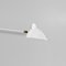 Modern White 2-Arm Rotating Straight-Curved Wall Lamp by Serge Mouille, Image 4