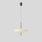 Model 2065 White Diffuser, Black Hardware & White Cable Lamps by Gino Sarfatti, Set of 3 3