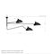 Schwarze Hängelampe mit 2 drehbaren und 1 drehbaren gebogenen Leuchten von Serge Mouille 8