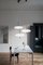 Model 2065 White Diffuser, Black Hardware & White Cable Lamp by Gino Sarfatti, Image 9