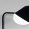 Mid-Century Modern Black Anthony Wall Lamp with White Fixing Bracket by Serge Mouille 3