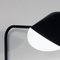 Schwarze Mid-Century Modern Anthony Wandlampe mit Weißer Halterung von Serge Mouille 3