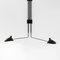 Black Five Rotating Straight Arms Wall Lamp by Serge Mouille 7