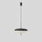 Lampe de Bureau Modèle 2065 avec Diffuseur Noir Blanc, Quincaillerie Noire et Câble Noir par Gino Sarfatti 8