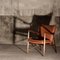 Silla 45 de madera y cuero negro de Finn Juhl, Imagen 10