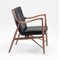 Silla 45 de madera y cuero negro de Finn Juhl, Imagen 2