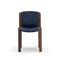 Model 300 Chairs in Wood and Kvadrat Fabric by Joe Colombo, Set of 4 13