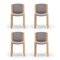 300 Wood and Kvadrat Fabric Chairs by Joe Colombo, Set of 6, Image 3