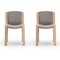 300 Wood and Kvadrat Fabric Chairs by Joe Colombo, Set of 6 4
