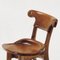 Spanish Modernist Solid Varnished Oak Batllo Chairs by Antoni Gaudi, Set of 2 3