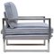 Urban Brad Gp01 Armchair with Stainless Steel Matte & Grey Fabric by Peter Ghyczy 1