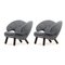 Pelican Chairs in Fabric and Wood by Finn Juhl, Set of 2 3