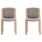 Stühle 300 aus Holz und Kvadrat Stoff von Joe Colombo, 2er Set 1