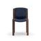 Chairs 300 in Wood and Sørensen Leather by Joe Colombo, Set of 2 14