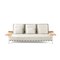 Fenc-E-Nature Outdoor Sofa in Steel, Teak and Fabric by Philippe Starck for Cassina, Image 2