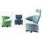 Aki-Biki-Canta Swivel Armchairs by Toshiyuki Kita for Cassina, Set of 3, Image 1